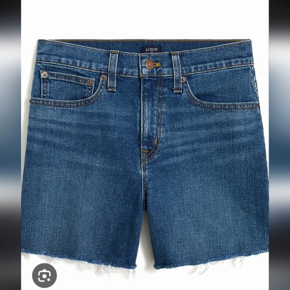 J. Crew High-rise midlength denim short in coastline blue Sz 27 - Picture 1 of 9